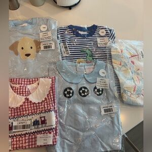 Set of five NWT Stichy fish baby clothes